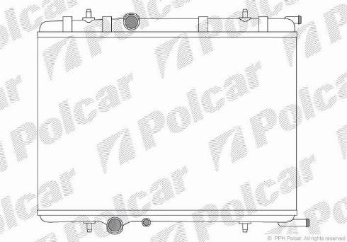 Polcar 571008A5 - Радиатор, охлаждение двигателя autodif.ru