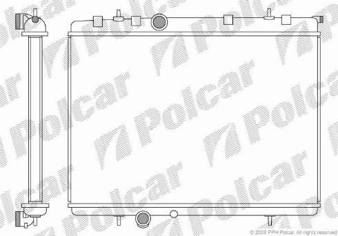 Polcar 572308-4 - Радиатор, охлаждение двигателя autodif.ru