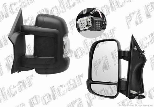 Polcar 5770511M - Зеркало внешнее левый autodif.ru