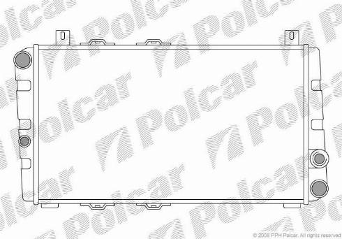 Polcar 690008-1 - Радиатор, охлаждение двигателя autodif.ru