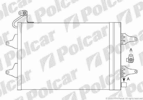 Polcar 6913K8C1S - Конденсатор кондиционера autodif.ru