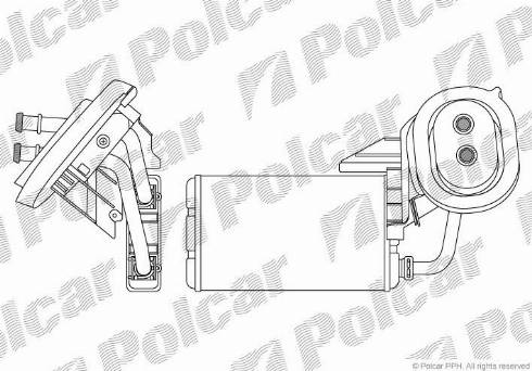 Polcar 6041N8-2 - Теплообменник, отопление салона autodif.ru