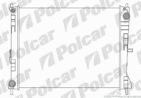 Polcar 605608-1 - Радиатор, охлаждение двигателя autodif.ru