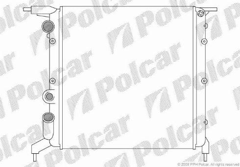 Polcar 600608A2 - Радиатор, охлаждение двигателя autodif.ru