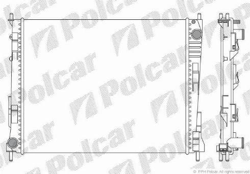 Polcar 600108-1 - Радиатор, охлаждение двигателя autodif.ru