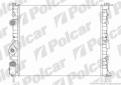 Polcar 6007081X - Радиатор, охлаждение двигателя autodif.ru