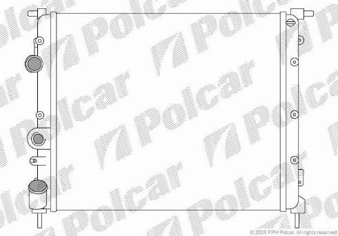 Polcar 600708A1 - Радиатор, охлаждение двигателя autodif.ru
