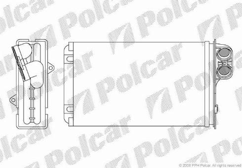 Polcar 6007N8-2 - Теплообменник, отопление салона autodif.ru