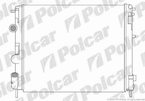 Polcar 6015084X - Радиатор, охлаждение двигателя autodif.ru