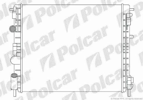 Polcar 601508-4 - Радиатор, охлаждение двигателя autodif.ru