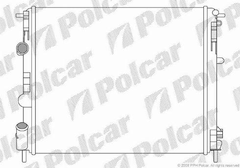 Polcar 601508A4 - Радиатор охлаждения двигателя autodif.ru