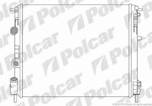 Polcar 601608-1 - Радиатор, охлаждение двигателя autodif.ru