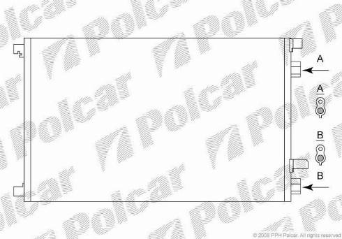 Polcar 6012K8C1S - Конденсатор кондиционера autodif.ru