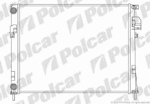 Polcar 602608-1 - Радиатор, охлаждение двигателя autodif.ru