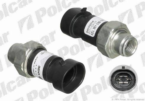 Polcar 6ZL351028191 - Пневматический выключатель, кондиционер autodif.ru