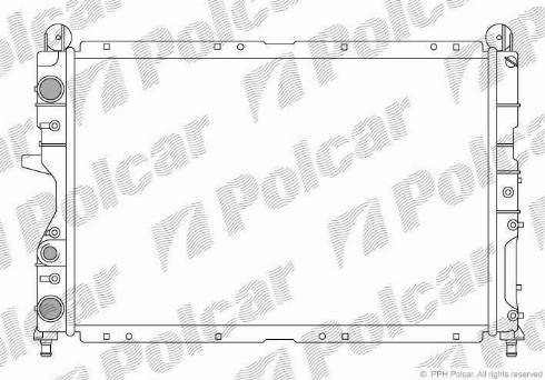 Polcar 1402086X - Радиатор, охлаждение двигателя autodif.ru