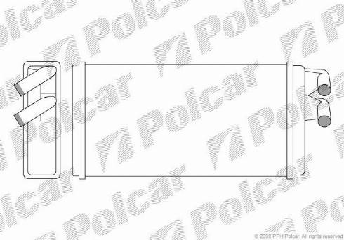 Polcar 1315N8-1 - Радиатор печки Audi 100, 200, A6(C4) ->12.1997x autodif.ru