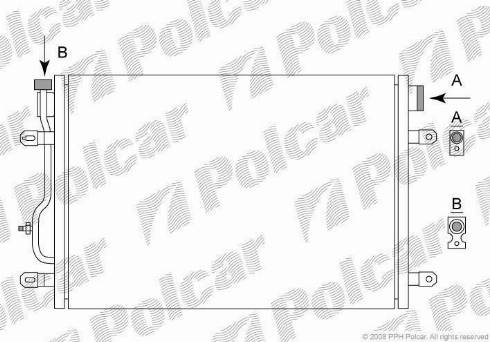Polcar 1334K82X - Конденсатор кондиционера autodif.ru