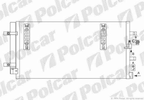 Polcar 1337K8C1 - Конденсатор кондиционера autodif.ru