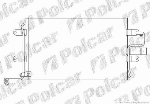 Polcar 1323K8C2S - Конденсатор кондиционера autodif.ru