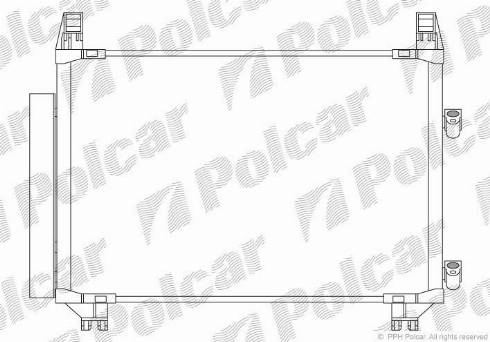 Polcar 8105K8C2 - Конденсатор кондиционера autodif.ru