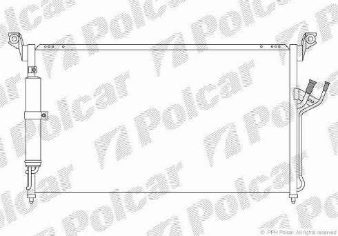 Polcar 3550K8C1 - Конденсатор кондиционера autodif.ru