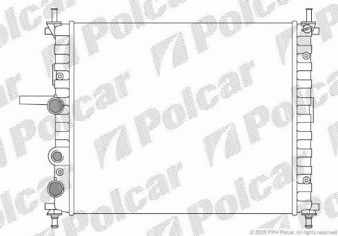 Polcar 301808-9 - Радиатор, охлаждение двигателя autodif.ru