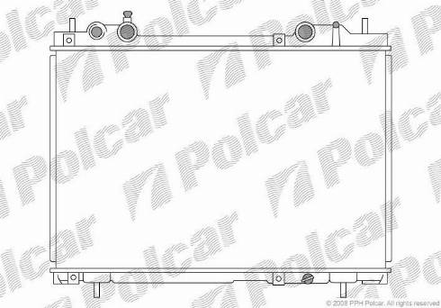 Polcar 3018086X - Радиатор, охлаждение двигателя autodif.ru