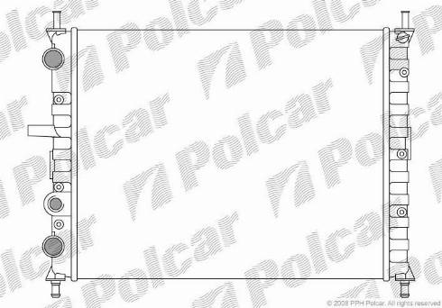 Polcar 301808-3 - Радиатор, охлаждение двигателя autodif.ru