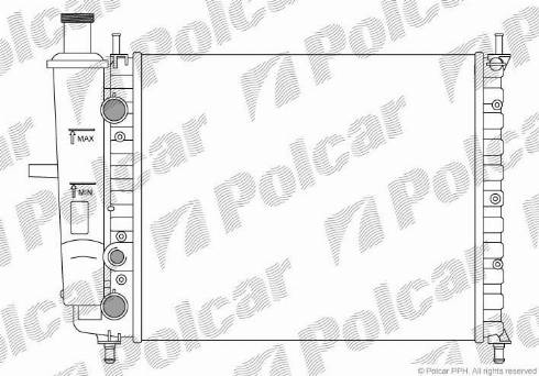 Polcar 301808A1 - Радиатор, охлаждение двигателя autodif.ru