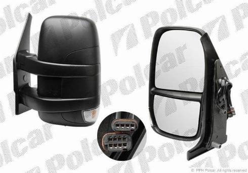 Polcar 3080512M - Кабельный комплект, наружное зеркало autodif.ru