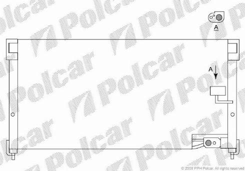 Polcar 3815K8B1 - Конденсатор кондиционера autodif.ru