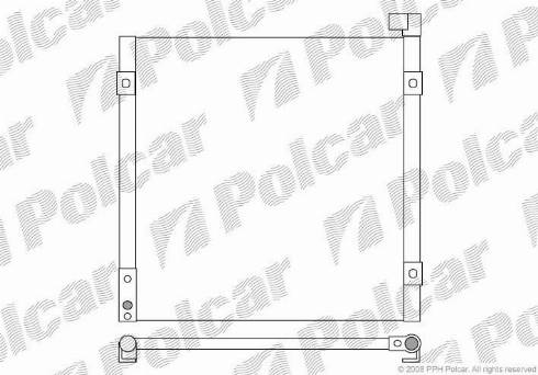 Polcar 3810K8C1 - Конденсатор кондиционера autodif.ru