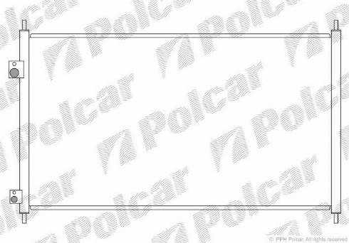 Polcar 3825K81K - Конденсатор кондиционера autodif.ru