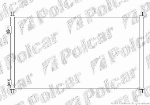 Polcar 3825K8C3 - Конденсатор кондиционера autodif.ru