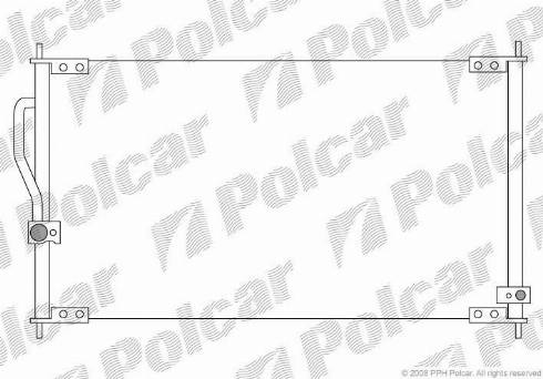 Polcar 3875K8C1 - Конденсатор кондиционера autodif.ru