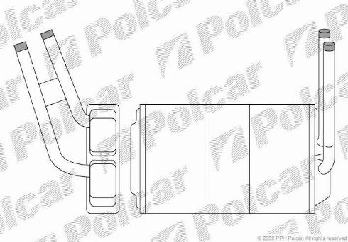 Polcar 3244N8-1 - Теплообменник, отопление салона autodif.ru