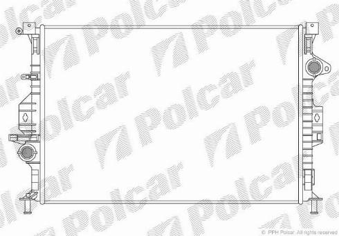 Polcar 3219080K - Радиатор, охлаждение двигателя autodif.ru