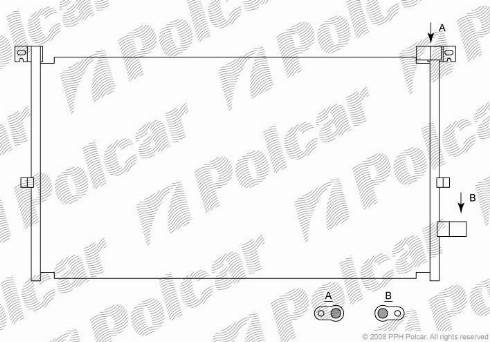 Polcar 3218K82X - Конденсатор кондиционера autodif.ru