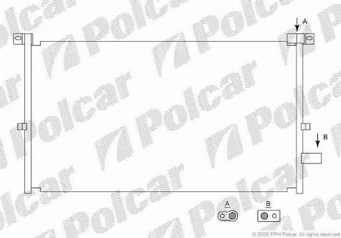 Polcar 3218K8C2 - Конденсатор кондиционера autodif.ru