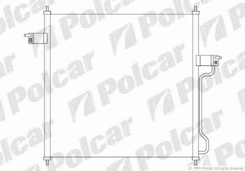 Polcar 3271K8C1 - Конденсатор кондиционера autodif.ru