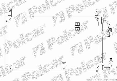 Polcar 2910K8B1 - Конденсатор кондиционера autodif.ru