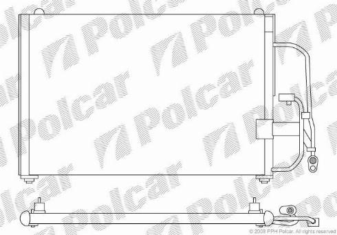 Polcar 2912K8C1 - Конденсатор кондиционера autodif.ru