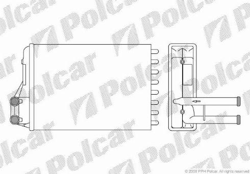Polcar 2402N8-1 - Теплообменник, отопление салона autodif.ru