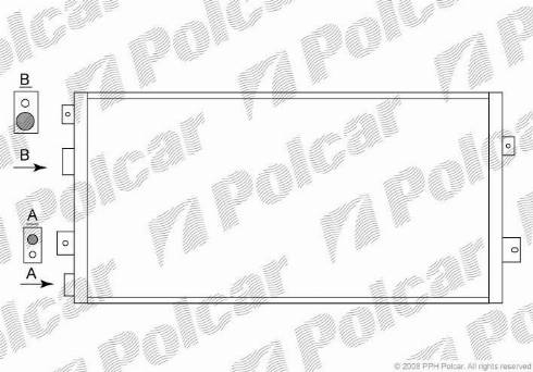 Polcar 2430K8C1 - Конденсатор кондиционера autodif.ru