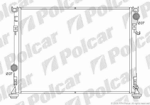 Polcar 2431081K - Радиатор, охлаждение двигателя autodif.ru