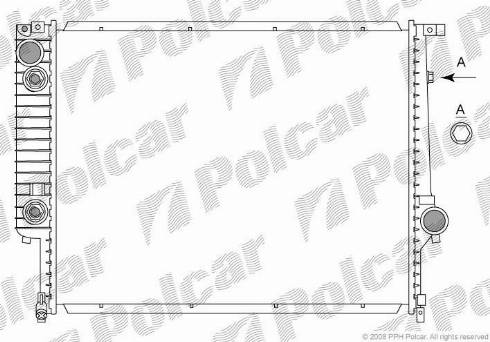 Polcar 200508-0 - Радиатор, охлаждение двигателя autodif.ru