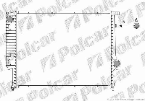 Polcar 200508-7 - Радиатор охлаждения двигателя autodif.ru