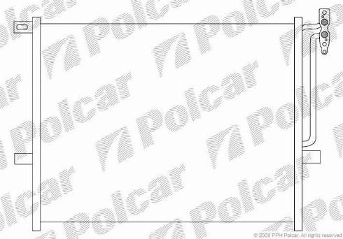 Polcar 2008K81X - Конденсатор кондиционера autodif.ru
