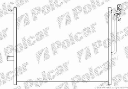 Polcar 2008K8C1 - Конденсатор кондиционера autodif.ru